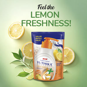 Yuthika <b>Naturals</b> <b>Hand</b> <b>Wash</b> 180ml Lemon - 100% <b>Natural</b> Extracts, pH Balanced - Product Image 4