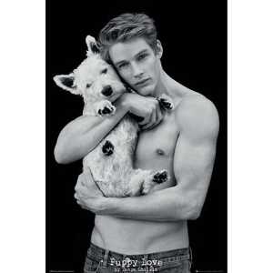 Affiche « Puppy for Love » de Tanya Chalkin, illustration charmante pour la décoration intérieure - Product Image 1