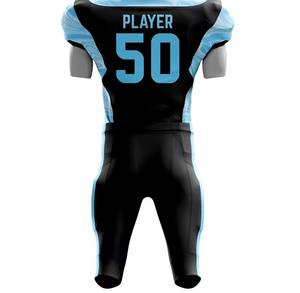 ชุดฟุตบอลอเมริกันสำหรับผู้ชายกางเกงขาสั้นเสื้อระบายอากาศได้ดีเสื้อทีมออกแบบปักลายตัวเลขขนาดพิเศษในราคาที่ดี - Product Image 4