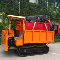 Mini-dumper chenillé amphibie Taishan Niu 6 tonnes, chenilles en caoutchouc, moteur 60 CV, boîte de vitesses, pompe, moteur, engrenages, moment de charge élevé, pour la construction