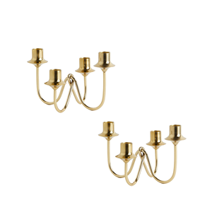 Soporte de luz de vela hecho a mano de Metal de 4 brazos para decoración de Navidad forma personalizada tamaño Regular disponible al por mayor - Product Image 1