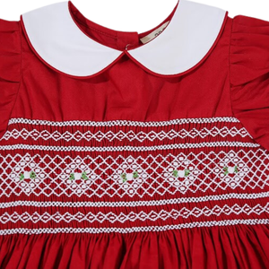 Buena calidad Prince Dress Kids Smocked Flower Nueva moda ODM OEM Manga corta Casual Wholesale Vestidos de alta calidad Baby Girl - Product Image 1