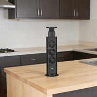 Multiprise escamotable EU Schuko pour cuisine et bureau