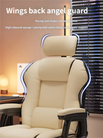 Fauteuil de bureau ergonomique de luxe pivotant et inclinable, avec massage, réglage de la hauteur, dossier marron, repose-pieds et soutien lombaire, modèle Brésil Noir