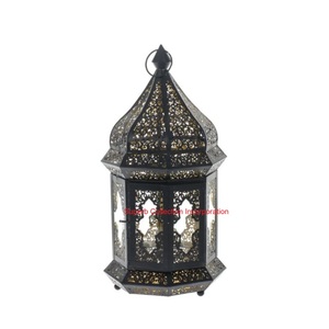 Linternas de vela de Metal de estilo marroquí de primera calidad, colgantes y soportes decorativos con decoración del hogar para fiesta de boda interior y exterior - Product Image 4