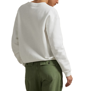 Service OEM, sweat-shirt à col rond en polaire de qualité supérieure pour femmes, broderie sur le devant, léger, respirant, mélange de coton, été, printemps, automne - Product Image 2
