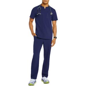 Uniforme d'hôpital durable et élégant de haute qualité pour hommes, nouveau style extensible à manches courtes, tenue d'allaitement médical, costume de gommage de vente chaude - Product Image 1