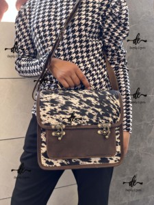 Bolso de piel con pelo, elegante monedero multiusos CorssBody, bolso de piel de vaca, bolso de mujer - Product Image 2