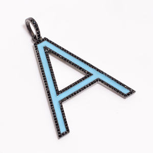 Éblouissant AAA + qualité 100% pierre précieuse spinelle noire naturelle 925 argent Sterling placage noir pendentifs fins et pendentif en forme de breloques - Product Image 3