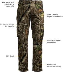 กางเกงกันน้ำสำหรับผู้ชาย โพลีเอสเตอร์ สำหรับเดินป่า ซอฟต์เชลล์ กางเกงปีนเขา กันลม ทำงาน ชุดยุทธวิธีแบบกำหนดเอง ลายพราง - Product Image 3