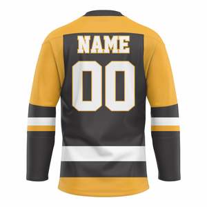 Maillot de hockey sur glace personnalisé professionnel, uniforme d'équipe professionnelle, vêtements personnalisés, 100% polyester, imprimé par sublimation - Product Image 2