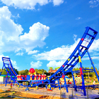 Manège portable de type disque volant, jeu de fête foraine, attractions, avec remorque