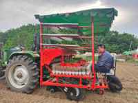 KAFAN Machine de repiquage tractée à deux rangs haute efficacité pour semis de légumes (oignon, brocoli, moutarde) – Garantie 1 an