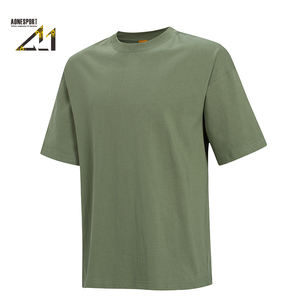 T-shirts personnalisés à manches courtes pour hommes, streetwear vierge, haute qualité, 100 % coton épais, col ras du cou oversize pour hommes - Product Image 6