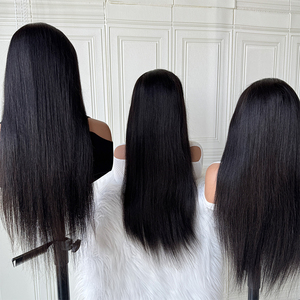 Peluca de Cabello Humano Liso Natural con Encaje Frontal 13x4 13x6, Suave y Liso como Hueso - Product Image 1