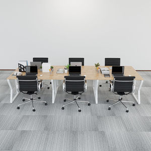 โต๊ะไม้ยางพาราสไตล์มินิมอล SFMC007 สำหรับ 6 ที่นั่ง พร้อมขาเหล็กทรงตัว M - Product Image 2