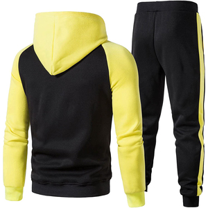 ขายส่งโลโก้ที่กําหนดเองผ้าฝ้าย 85% 15% โพลีเอสเตอร์Hoodiesผู้ชายวอร์มติดตามเหงื่อสูท 2 ชิ้นJoggerชุดสําหรับชาย - Product Image 2