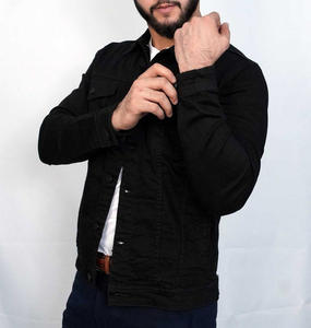 Veste en jean personnalisée avec impression sans capuche pour hommes, veste en jean avec bouton, veste en jean imprimée avec lettres, vestes en jean personnalisées - Product Image 5