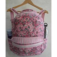 Tas Ransel Mini Ringan Berbahan Katun Berlapis, Dapat Dilepas, Penutup Ritsleting, Buatan Tangan India, Motif Bunga Cetak Blok Tangan, Gaya Bohemian, Unisex, Untuk Perjalanan
