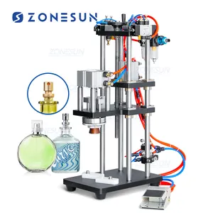 ZONESUN ZS-YG08Z semi-otomatis, mesin semprot tutup botol kaca parfum wangi 15/18/20mm