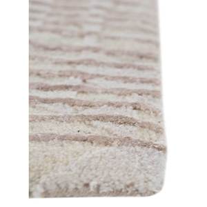 พรมไหมไผ่ผสมขนสัตว์ถักมือ Aakar Kavi Eskn-339 สีงาช้าง ลายเรขาคณิต สำหรับบ้าน ห้องโถง รูปทรงสี่เหลี่ยมผืนผ้า หนา 10 มม. ทำด้วยมือ สำหรับห้องนั่งเล่น - Product Image 4