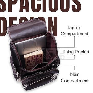 Best Selling OEM Service Cowhide Leather Backpack Nappy <b>Bag</b> New Design <b>for</b> <b>Sale</b> - Product Image 4