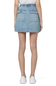 2025 nouveauté prix usine femmes Denim jupe filles Sexy court Mini Jean jupe respirant Logo personnalisé décontracté naturel - Product Image 3