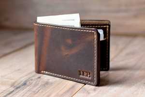 Cartera plegable vintage de lujo para hombre, piel de grano completo, fina y marrón, con protección RFID, para hombre - Product Image 5