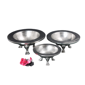 Venta caliente doble tono ensalada fruta Chocolate tuerca servir plato de Metal cuenco moderno todos los días cocina boda fiesta Plato decorativo - Product Image 6