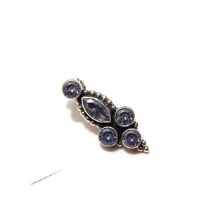 925 Sterling <b>Silver</b> Handmade <b>Stud</b> Earrings with Cubic Zirconia Faceted Gemstone Light Weight Ear <b>Stud</b> Anniversary Gift - Product Image 3