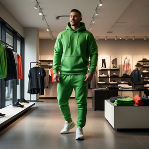 Ropa deportiva para hombre Sudadera con capucha de invierno Pantalones de chándal Conjuntos de Jogger Jersey Chándal con capucha y pantalones de chándal - Product Image 3