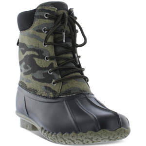 Stivali da Uomo Vintage Impermeabili Mimetici Taglia 8M Verdi con Fodera in Tessuto - Product Image 4
