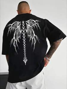 เสื้อยืดผู้ชายพิมพ์โลโก้ได้ตามต้องการเสื้อยืดผู้ชายแนวสตรีทแบบแห้งเร็วทำจากผ้าฝ้าย100% - Product Image 4