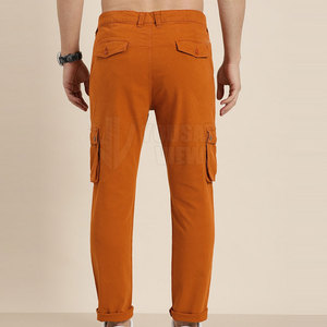 Pantalones Cargo de Algodón Ligero de Cintura Alta y Corte Recto para Hombre, Hechos a Medida, con Impresión de Logotipo Personalizado - Product Image 2