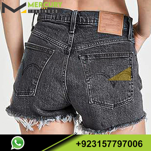 Short en jean taille haute pour femme Short en jean style été multicolore - Product Image 3