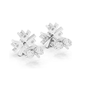 0.32 CT Lab Diamond Starburst Stud <b>Earrings</b> for Women Round Cut VVS-VS EF Clarity 18KT, 14KT, 10KT Gold & 925 <b>Silver</b> - Product Image 6