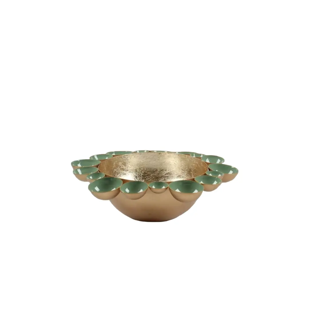 Новый современный подсвечник с золотым покрытием, круглая чаша Urli, Подарочная подсвечник, идеально подходит для придания декоративности входу