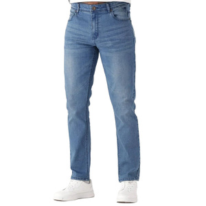 กางเกงขายาวผ้ายีนส์บุรุษใส่สบายแบบดั้งเดิมทำจากผ้าเย็บคงทนและซักสีน้ำเงินเข้มแบบคลาสสิกสำหรับใส่ในทุกสไตล์ลำลอง - Product Image 4