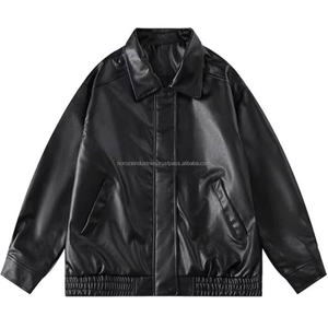 Blouson matelassé en cuir véritable teint pour homme, grande taille, coupe-vent, à capuche, avec logo frontal, style hip-hop universitaire, design tissé épais, idéal pour l'hiver - Product Image 4