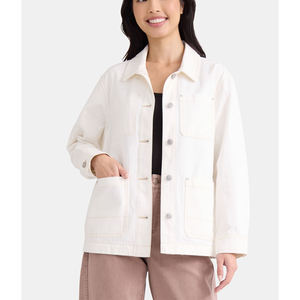 แจ็คเก็ตยีนส์สำหรับผู้หญิงไซส์ใหญ่ ทรงยาว สกรีนโลโก้ได้ ผ้าฝ้ายผสมสแปนเด็กซ์ ดีไซน์ใหม่ปี 2025 - Product Image 6