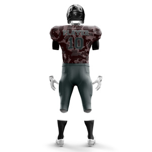 Nouveau design d'uniformes de football américain pour jeunes adultes 100% polyester manches courtes avant logo respirant options de taille plus - Product Image 3