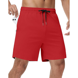 Pantalones cortos de algodón para hombre, tacto suave, silueta relajada, cintura elástica, ropa informal para estar en casa, gimnasio, verano - Product Image 1