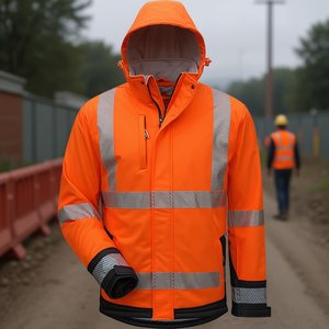 Veste Softshell Haute Visibilité Orange/Noir Lukas ELYSEE, Sweat-shirt et Hoodie Promotionnels - Product Image 3