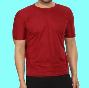 T-shirt en polyester avec impression personnalisée et logo pour hommes, 140 grammes, jersey simple, quantité décontractée, t-shirts unisexes à col rond - Product Image 3