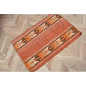 พรมตุรกีวินเทจ ขนาด 1.8x2.7 ฟุต (55x83 ซม.) พรมลายดอกไม้สีแดงคิลิม - Product Image 4