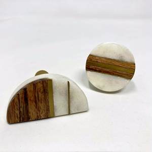 Boutons en marbre blanc et marron les plus vendus avec une taille de forme de couleur personnalisée fabriqués en Inde Article - Product Image 6