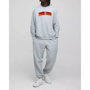 ชุดวอร์มเฮฟวี่เวทของผู้ชายสองชิ้นงานปักลายซักด้วยกรดซักเสื้อผ้าสำหรับผู้ชาย - Product Image 4