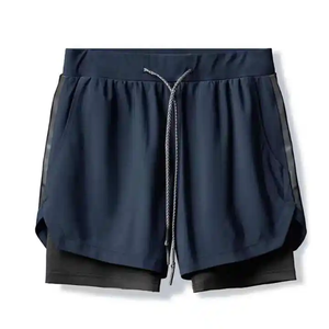 Ropa de gimnasio informal estética personalizada OEM para hombre, pantalones cortos deportivos de verano de poliéster con estampado de pantalla corta, ropa de calle, pantalones cortos de malla para correr y baloncesto - Product Image 3