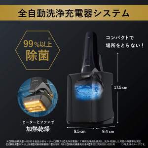 Afeitadora Masculina Modelo 2023, 6 Cuchillas, Limpieza Totalmente Automática, Cargador USB, Estuche de Carga, Motor Lineal Negro, IPX7, Importación Japonesa, 100-240V - Product Image 6