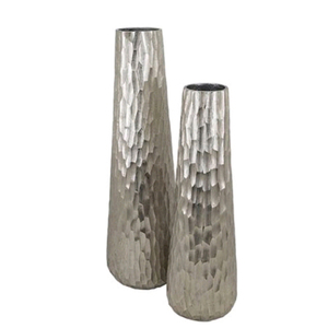 Vase à fleurs en métal au design moderne pour la vaisselle vase à fleurs décoratif en métal argenté pour la maison pour cadeau de mariage - Product Image 1